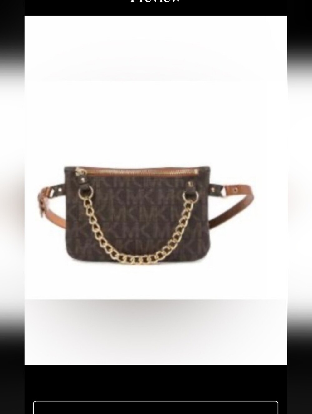 Michael Kors Brown MK Signature monogram bum bag Belt Bag size‎ medium brand new